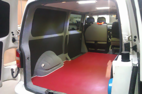 elevating roof campervan - side view